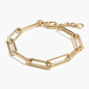 NWT J. Crew Gold Paper Clip Link Bracelet